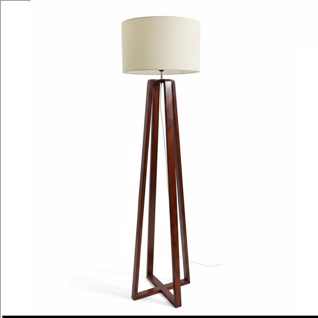 Wooden floor lamp